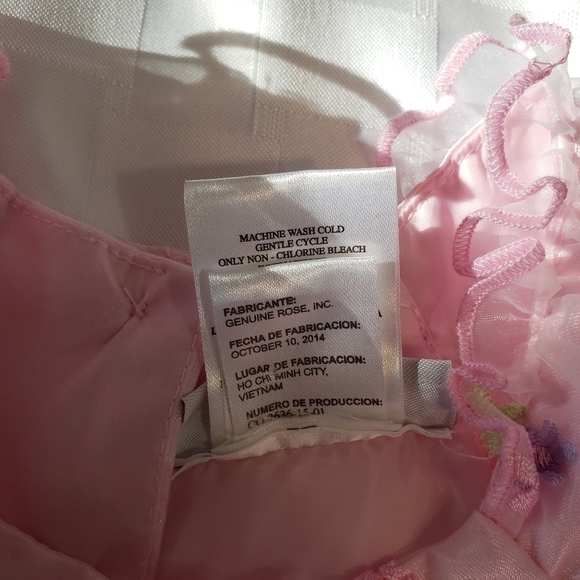 Jona Michelle Pink Floral Short Sleeve Party Girls Dress Size 18 Mo. - Picture 5 of 6